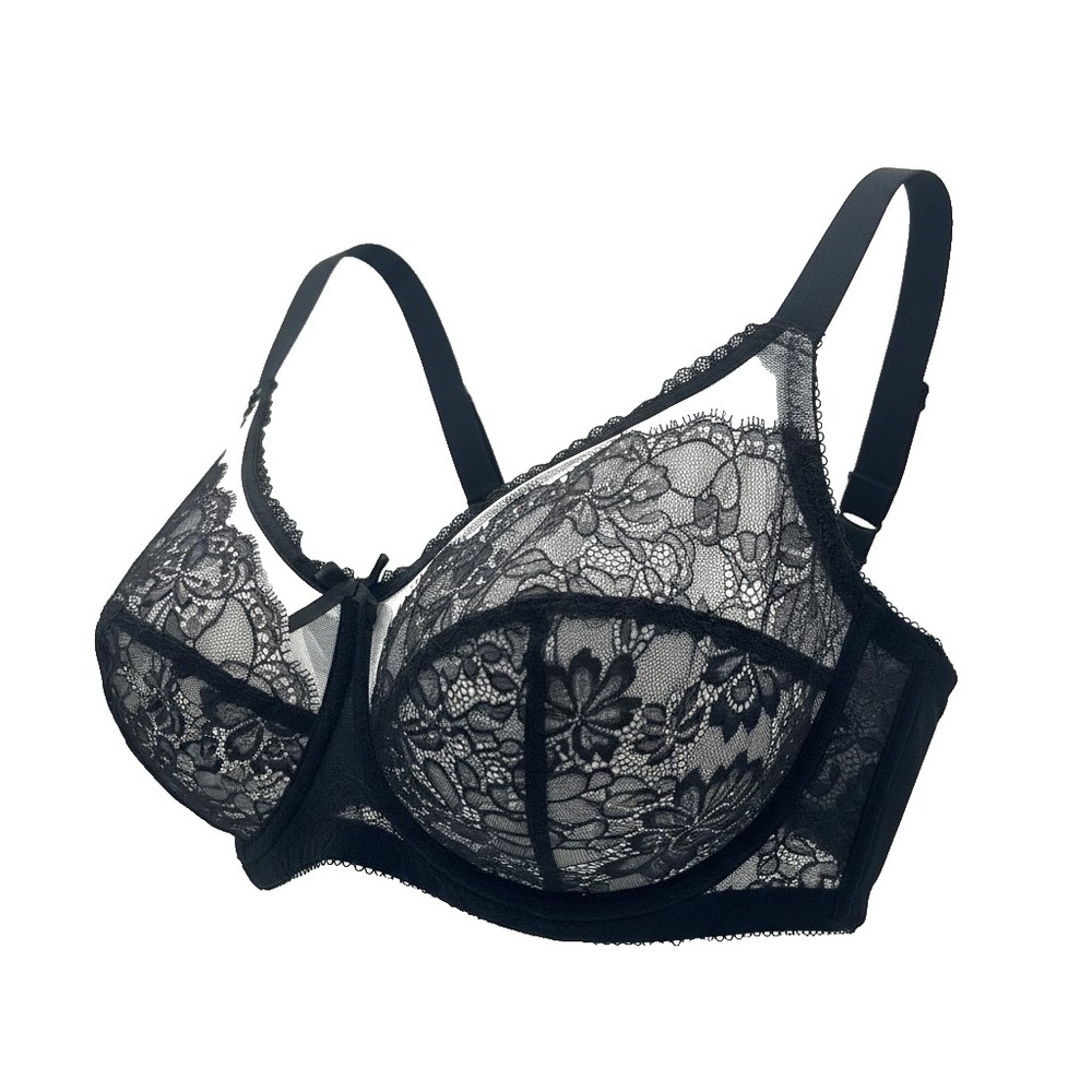 Wacoal Retro Chic Wire-Free Full-Coverage Unlined Soft-Cup Bra Black 36DD 852186